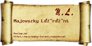 Majovszky Lóránt névjegykártya